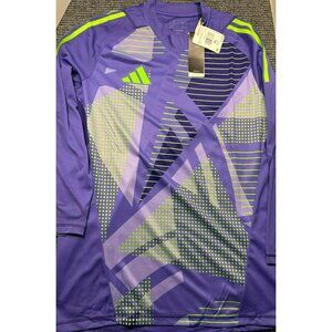 Adidas T24 Purple Goalkeeper Jersey XL Slim Fit With Neon Green Accents & Tags
